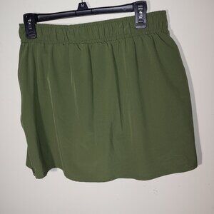 Sincerely Jules Side Zipper Athletic Skort Size L Moss Green